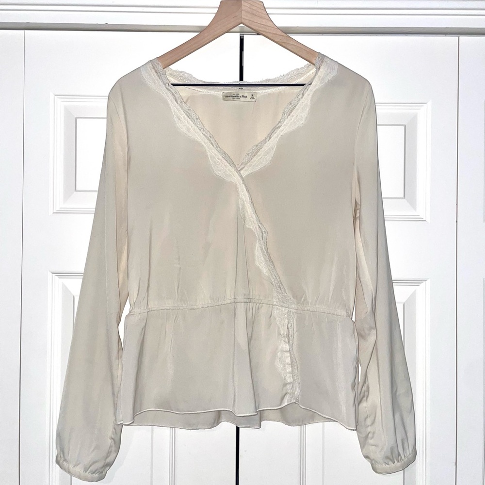 Cream A&F Blouse
